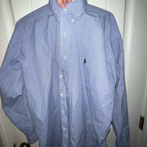 Blue checkered Ralph Lauren Button-Down XL